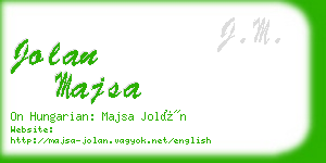 jolan majsa business card